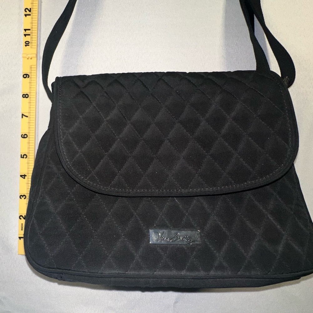 Vera Bradley Purse Crossbody Black Quilted - Picture 10 of 11